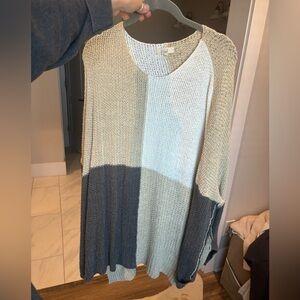 Easel Color Block Knitted Sweater